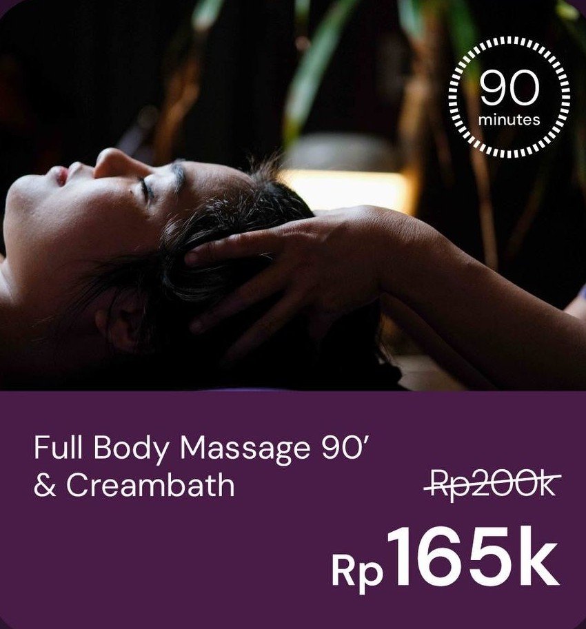 Full Body Massage 90 dan Creambath