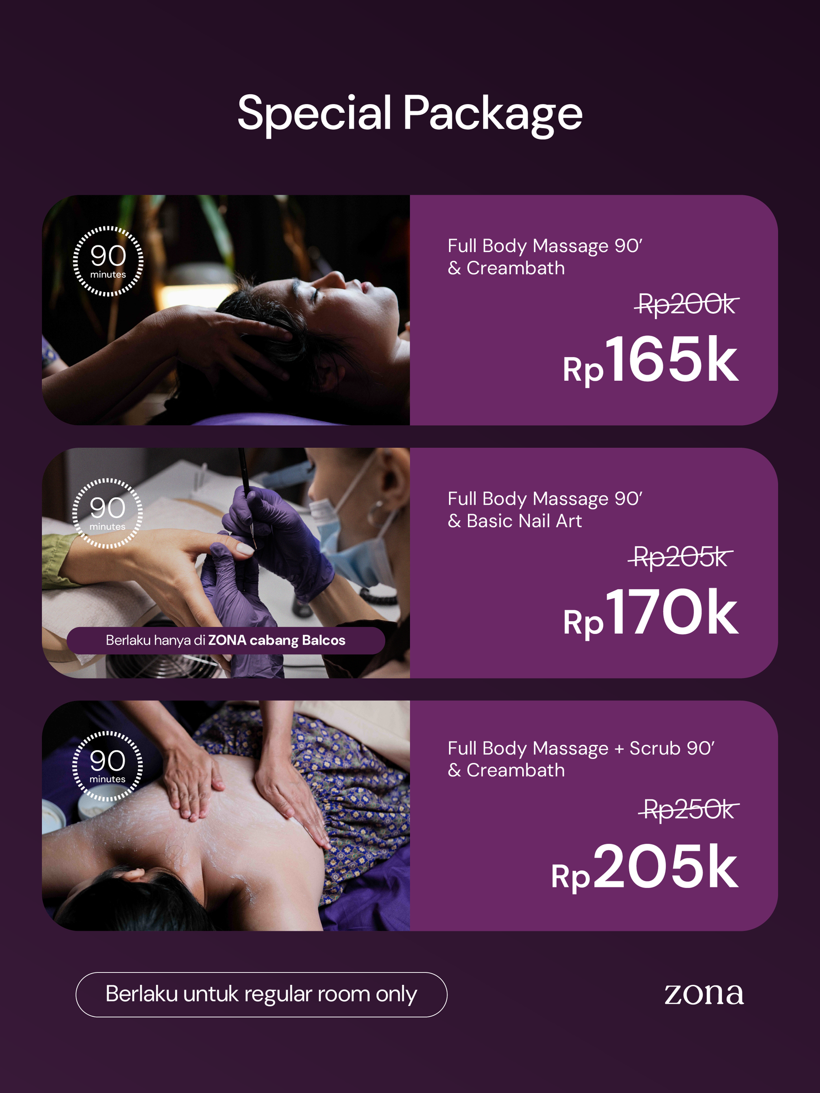 Special Package Zona Massage